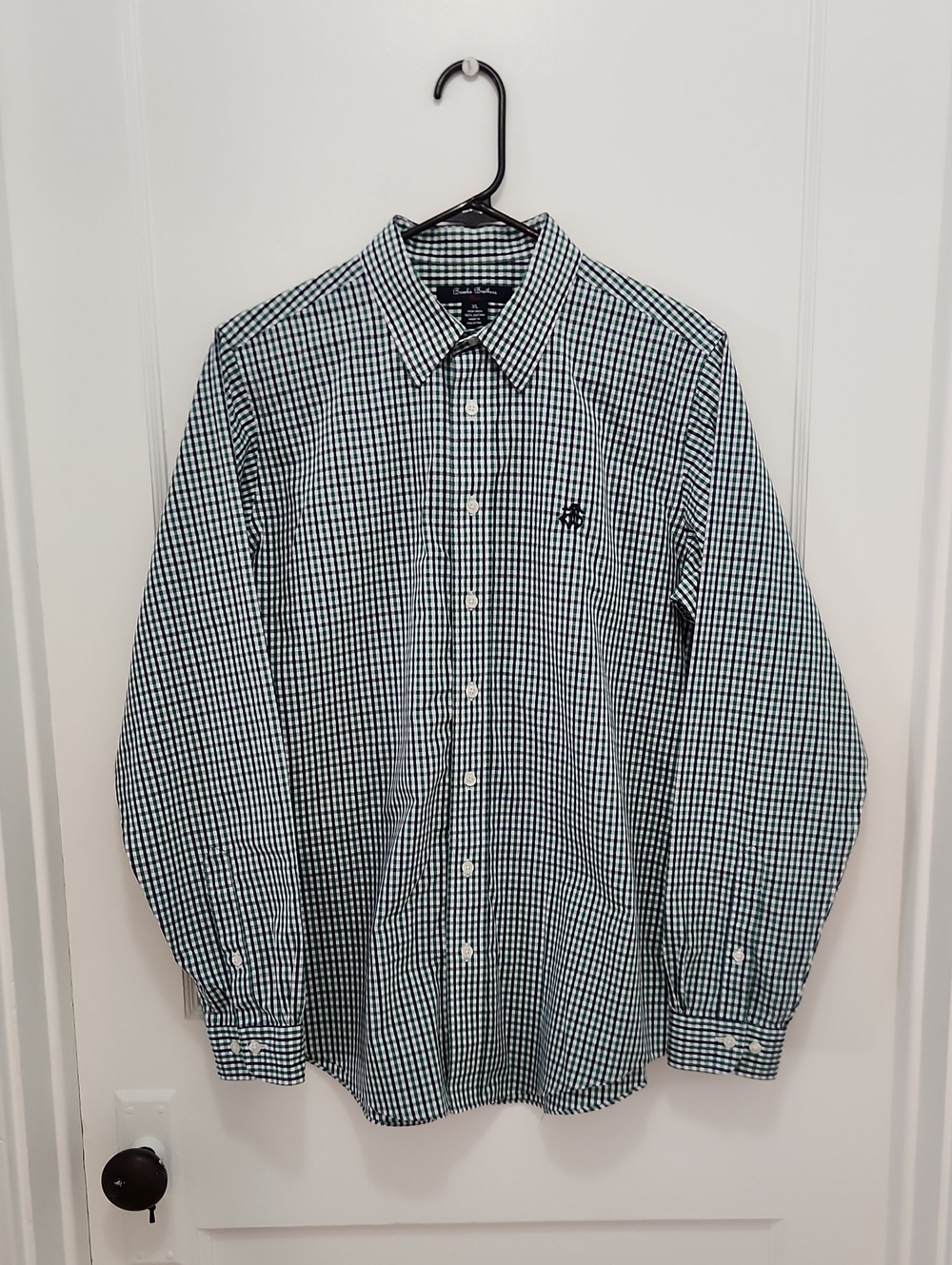 Boys Brooks Brothers 100% Cotton Non-Iron Button Up Dress Shirt Size XL